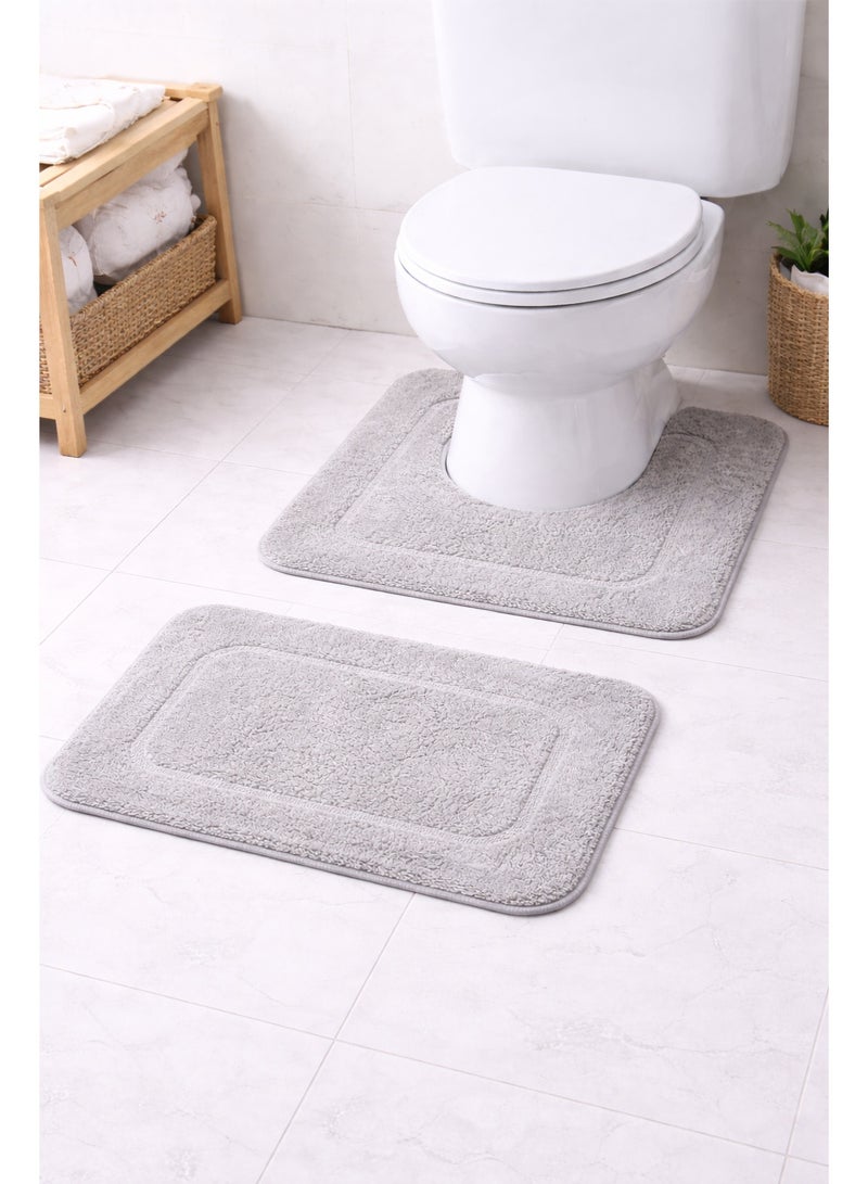 EBREEZZ Luxury 2-Piece Bathroom Mat Set – Ultra Soft & Thick Non-Slip Bath Rugs – Super Absorbent & Machine Washable (Rectangle + U-Shape) - Image 4